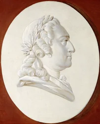 Retrato del Rey Luis XV, busto, en un Óvalo Pintado, un Medallón Trompe l