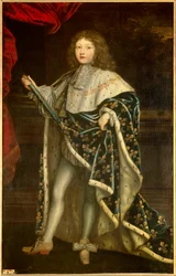 Retrato de Luis XIV niño (1638-1715) en traje sagrado