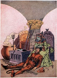 El compañero del diablo le arranca un pelo