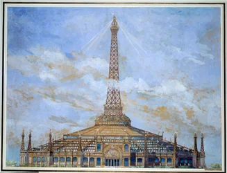 Diseño de la Torre Eiffel para la Exposición Universal de 1900