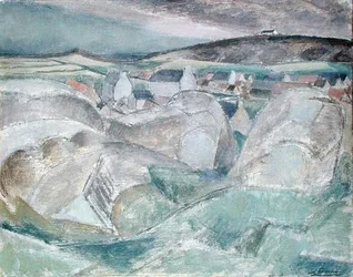 Pueblo en la montaña