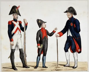 Un veterano de los ejércitos, un alumno del Liceo Napoleón y un inválido de guerra