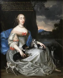 francés:  Louise Marie-Christine, princesse de Savoie () Retrato de Ana María Luisa de Orleans con una inscripción póstuma que la identifica como Luisa Cristina de Saboya