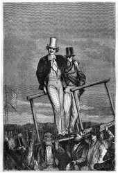 Ilustración del libro “De la Tierra a la Luna” de Jules Verne, edición Hetzel - Los viajes extraordinarios