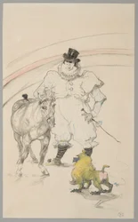 En el circo: poni amaestrado y babuino
