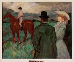 En las carreras (pintura sobre lienzo)