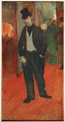 Docteur Gabriel Tapie de Celeyran en un pasillo del teatro