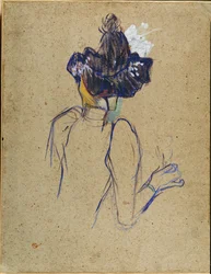 Jane Avril, de espaldas