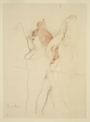 Mademoiselle Cocyle como Helena de Troya en La Belle Helene