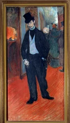 Retrato del Doctor Gabriel Tapie de Celeyran detrás de escena de un teatro. Pintura de Henri de Toulouse Lautrec, 1894. Albi, museo Toulouse Lautrec