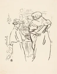 Dos mujeres ante un espejo
