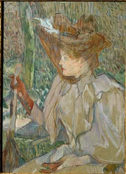 Mujer con guantes