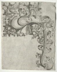 Un adorno de hoja de roble