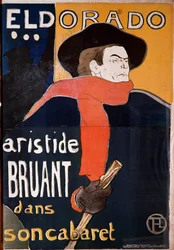 Aristide Sparrow en su cabaret. Dibujo de Henri de Toulouse-Lautrec