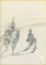 En el circo: Ecuyère de panneau, 1899