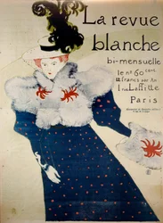 Portada del bimensual La revue blanche. Litografía de Henri de Toulouse Lautrec (1864-1901)