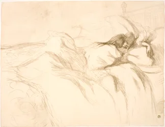 Mujer acostada, despertar