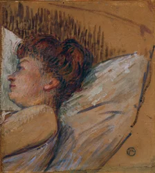 mujer en la cama