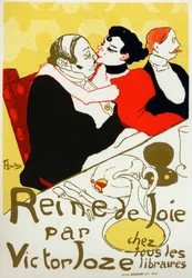Literatura. Reine de joie (Reina de la alegría), novela de Victor Joze. Cartel de Henri de Toulouse Lautrec, Francia, c.1892