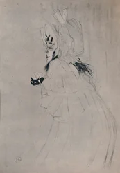 Miss May Belfort dando la bienvenida, c. 1895, 1946