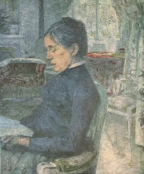 Retrato de la madre del artista leyendo