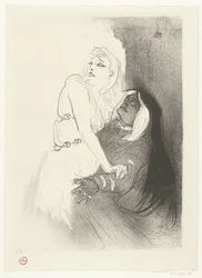 Retrato de la actriz Sarah Bernhardt en la obra Phèdre (Fedra)
A la Renacimiento. Sarah Bernhardt en Phèdre