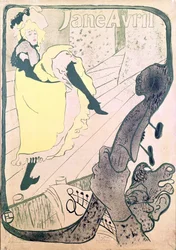 Póster publicitario de Jane Avril (1868-1943) en el Jardin de Paris, 1893