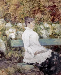 La madre del pintor en un jardín