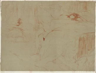 Mujer acostada de espaldas, Lassitude, placa diez de Elles