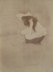Mujer peinándose, de 