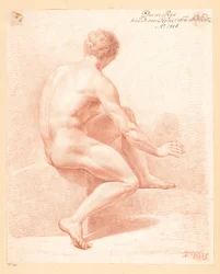 Desnudo masculino sentado, visto de espaldas (3er premio 1806)