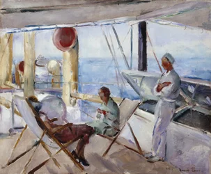 En cubierta (óleo sobre lienzo)