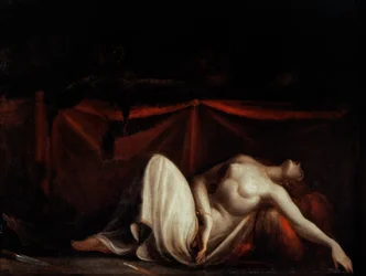 Mujer asesinada y las Furias (óleo sobre lienzo)