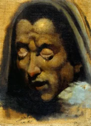 Cabeza de un alma condenada del "Infierno" de Dante, (verso)