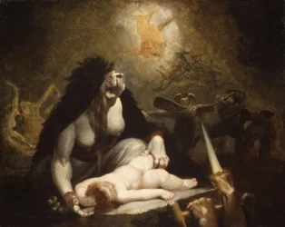 La bruja nocturna visitando a las brujas de Laponia