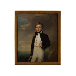 Los hermanos Rolland: Robert en uniforme naval (óleo sobre lienzo)