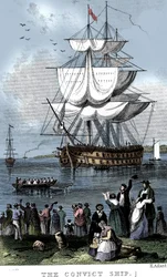 El barco de convictos, c1820