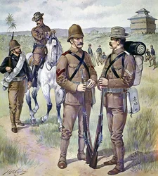 Uniformes del Ejército de EE.UU. 1898-1900: Vestimenta de campo caqui para hombres alistados