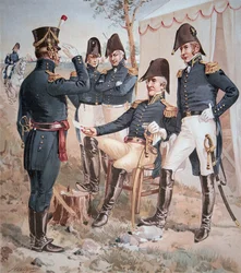 General Andrew Jackson (1767-1845) y su Estado Mayor en el campo