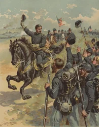 General McClellan en la Batalla de Antietam, Maryland, Guerra Civil Americana, 17 de septiembre de 1862