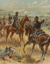 General Meade en la Batalla de Gettysburg, Pennsylvania, Guerra Civil Americana, 2 de julio de 1863