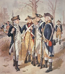 Uniformes de infantería del Ejército Continental (americano) de 1779-83