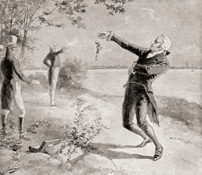 El duelo Burr-Hamilton el 11 de julio de 1804, de La Historia de Nuestro País, publicado en 1905