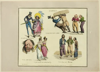 Placa de ilustraciones a canciones populares