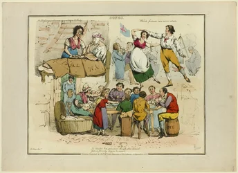 Placa de ilustraciones a canciones populares