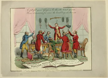 Placa de ilustraciones a canciones populares