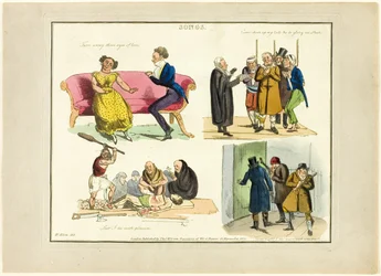 Placa de ilustraciones a canciones populares