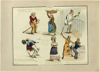 Placa de ilustraciones a canciones populares