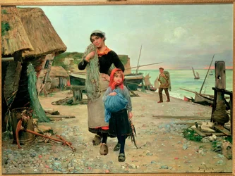 Pescadores Volviendo con sus Redes, 1882