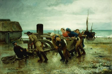 Remolcando un barco, 1887